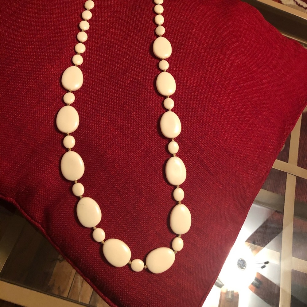 Long chunky beaded necklace
